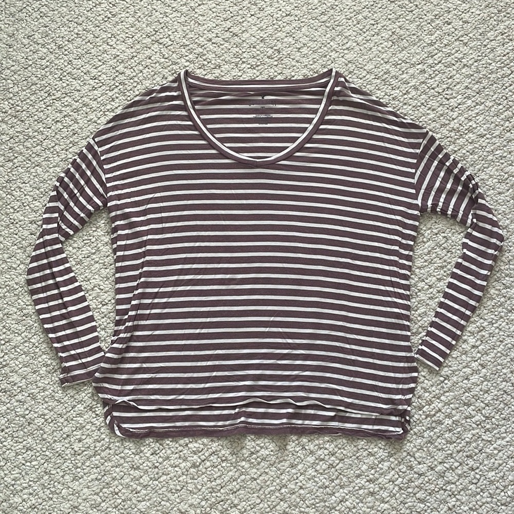 🎉 American Eagle Soft & Sexy Striped long sleeve shirt